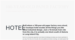 Desktop Screenshot of paperfactoryhotel.com