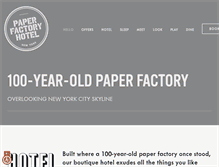 Tablet Screenshot of paperfactoryhotel.com